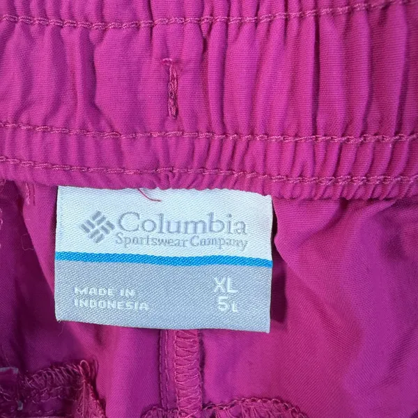 Columbia Women's XL Fuchsia Pink Activewear Shorts Elastic Waist Pockets Nylon - Image 5