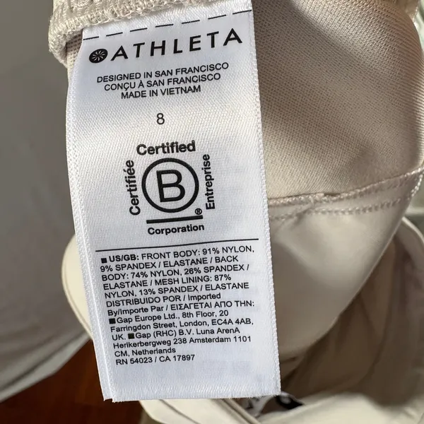 Athleta Womens light Gray Pintuck Straight Leg Zipper Pocket Casual Pants Size M - Image 10
