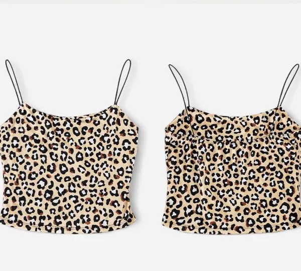 🐆 GAZE Leopard Print Cami Crop Top - Size Medium ✨ - Image 7