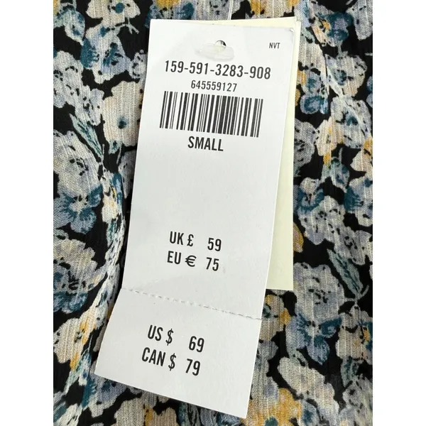 NWT Abercrombie & Fitch Womens Ditsy Floral Sheer Mini Dress Size Small Feminine - Image 3