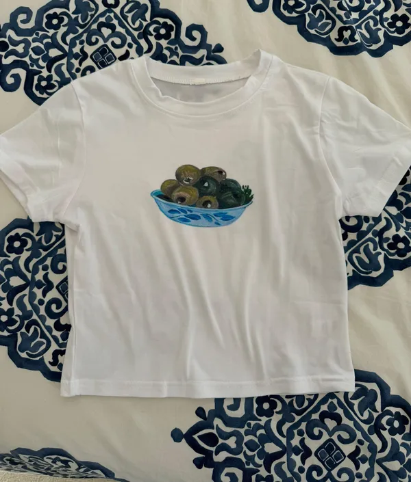 Olive Baby tee White - Image 3