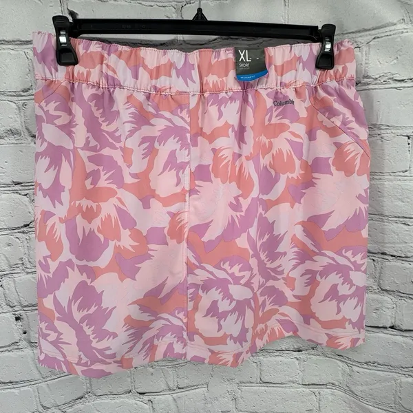 NWT Columbia Skort Women's XL Pink Bogota Bay Tropical Print Omni Shield - Image 2