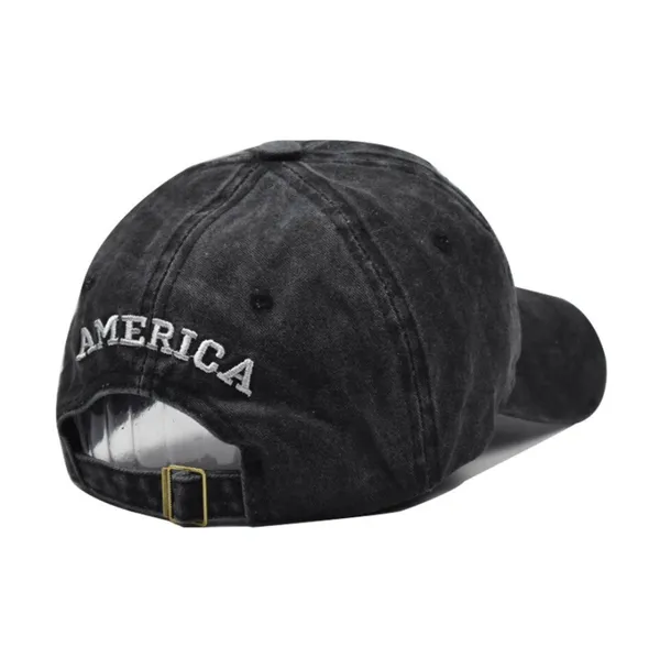 Black American Flag USA Baseball Cap - Tactical Army Cotton Casual Hat - Image 3