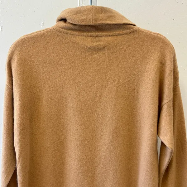 Iris & Ink 100% Cashmere Turtleneck Sweater Camel Tan‎ Women's Large Minimalist - Image 6