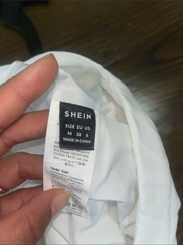 SHEIN White High-Waist Tailored Shorts - Image 3