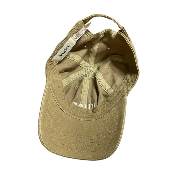 Vuori Women's Tan Khaki Embroidered Logo Adjustable Strapback Cap Hat OS - Image 3