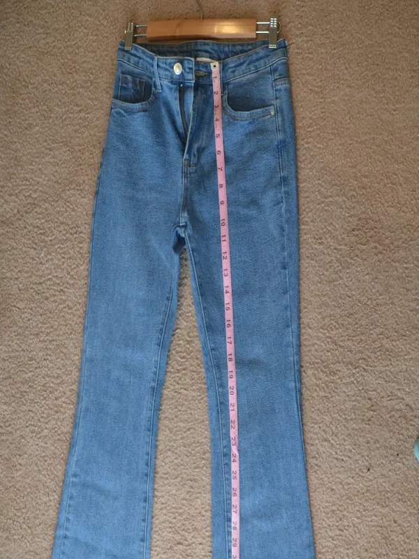 Princess Polly Flared Jeans Women's 4 Blue High Rise Bell Bottom Bootcut Denim - Image 7
