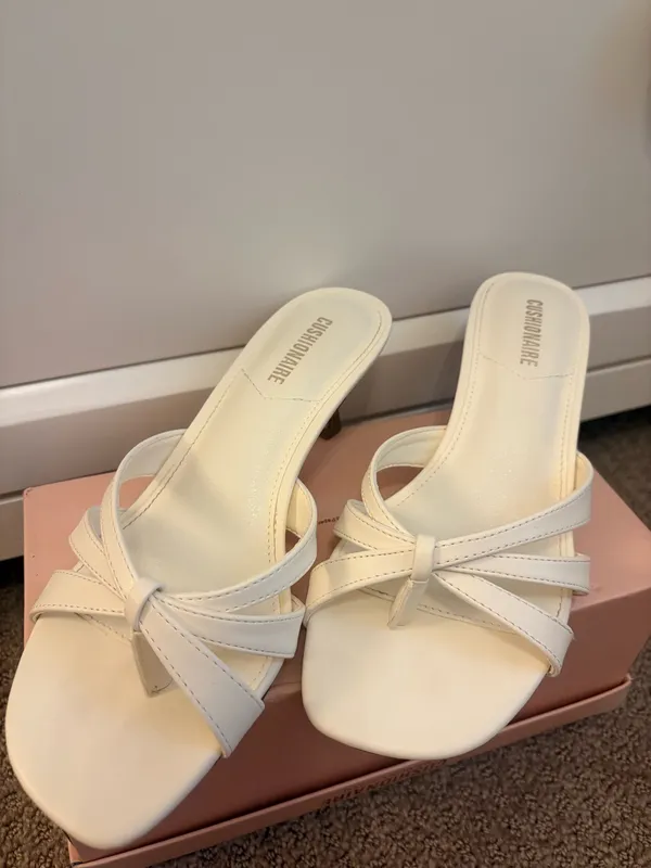 Cushionare Malta Kitten Heels - Cream 6 - Image 5