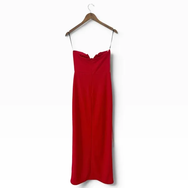 Lulus Sizzling Spark Red Strapless Bodycon Midi Dress size M NWT - Image 5