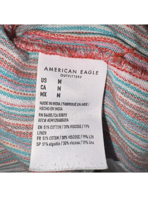 American Eagle Outfitters Striped Paperbag Waist Shorts Size Medium - Image 6