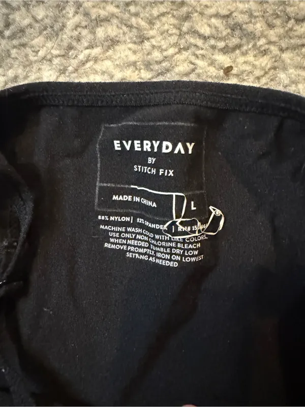 Stitch Fix Everyday Black Women’s L Solid Camisole Tank Top Nylon Spandex - Image 2