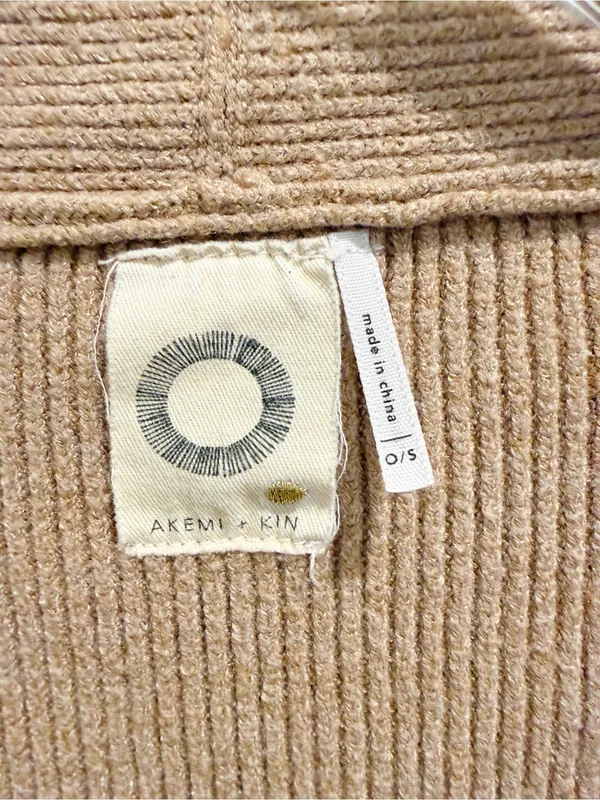ANTHROPOLOGIE AKEMI + KIN Petra Dolman Sleeve Cocoon‎ Cardigan Sweater Camel - Image 8