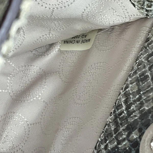 Michael Kors Snakeskin Leather Clutch With‎ Shoulder Strap Sand - Image 6