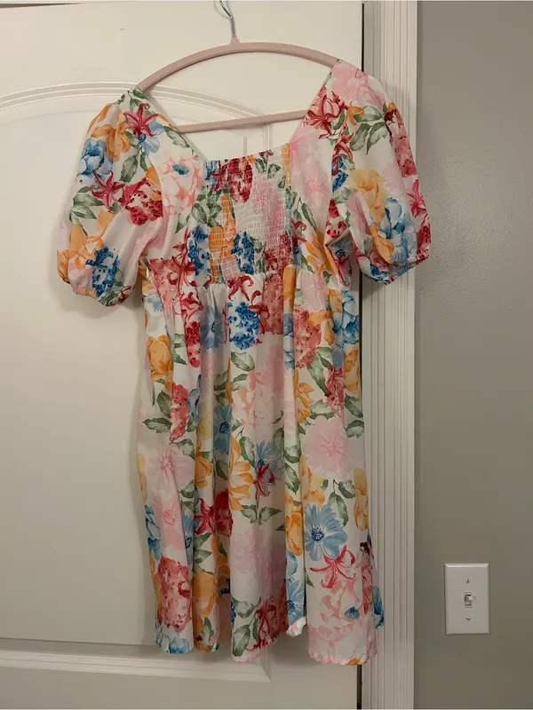 SundayUp Floral Mini Sun Dress Women’s Large - Image 4