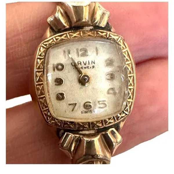 Orvin Jewelers swiss stretchy 10k gold filled watch - Image 3
