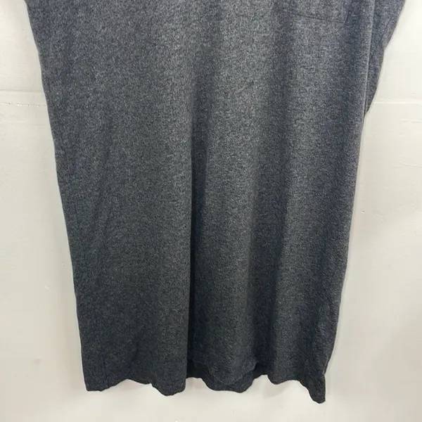 Madewell Heather Gray Knit Dress Shirt Strapless size Large 100% Cotton - Image 3