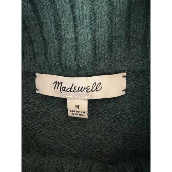 Madewell Women's Dillon Mockneck Sweater Medium Item NC649 green quiet luxury - Image 6