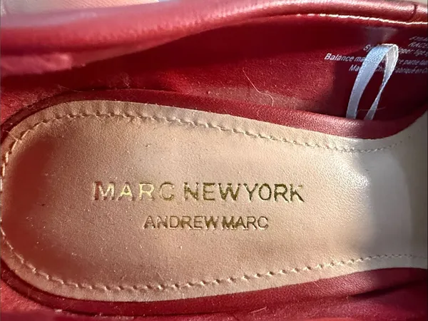 Marc New York Red Leather Pointed Toe Leather Pumps - Image 9
