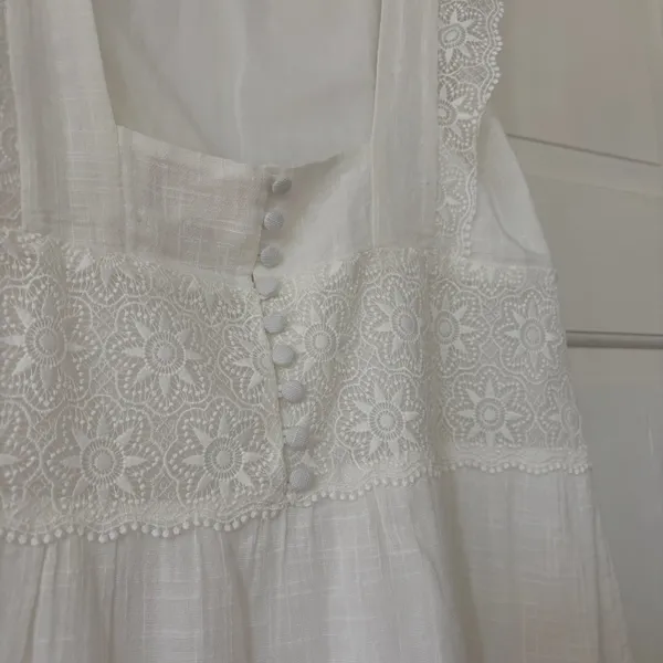 Sézane Naide Mini Dress White Lace Ecru FR 38 US Size 6‎ Bridal Paris Sold Out - Image 15