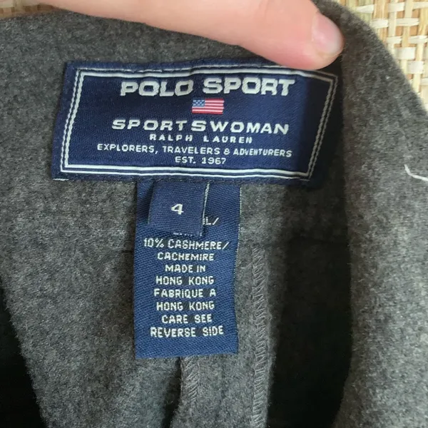 Ralph Lauren Polo Sport Sports Woman Size 4 Cashmere Wool Skirt Grey Fashion - Image 4
