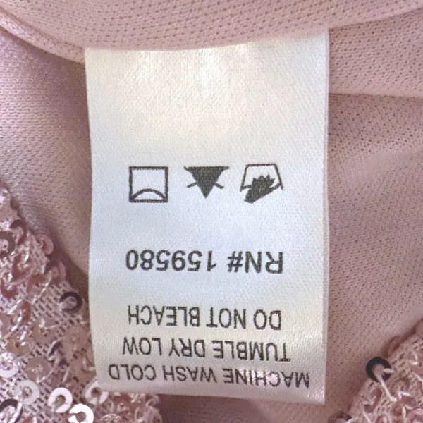 Pink Lily Holiday Vibes Sequin Ruched‎ V Neck Long Sleeve Mini Dress Size S - Image 9