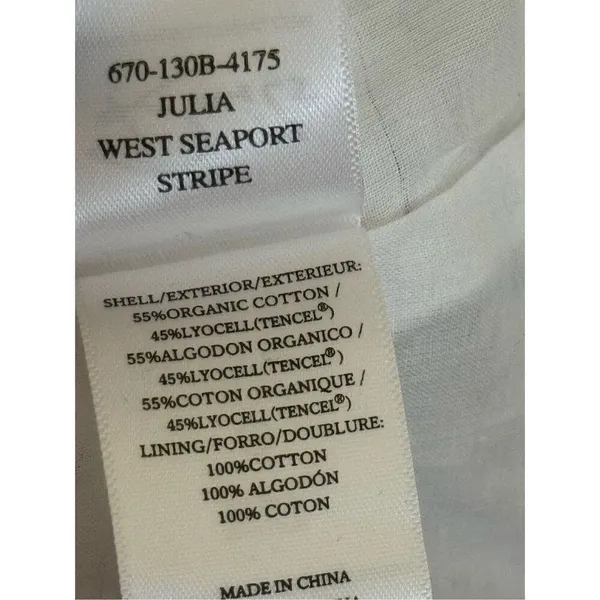 Rails Julia Dress West Seaport Stripe Cotton Midi XL - Image 5