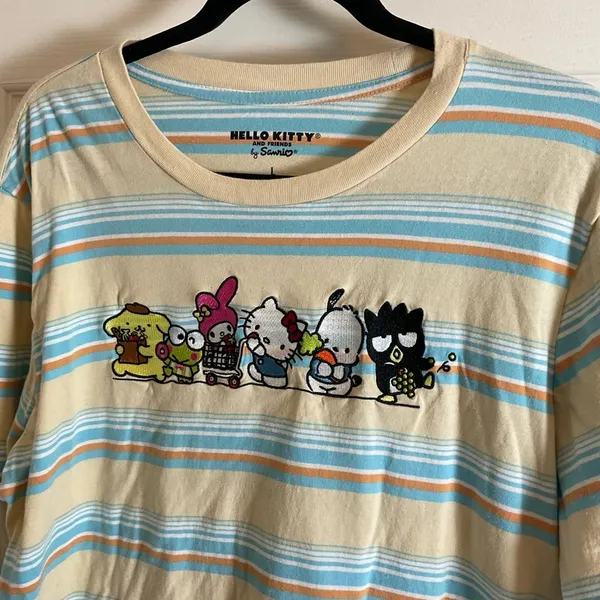 Hello Kitty & Friends Sanrio Kawaii Mart Striped Long Sleeve Tee - Large - Image 3