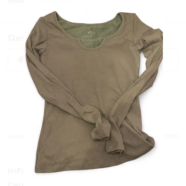 Klassy network Braless Ribbed U-Shape Long Sleeve size small - Image 5
