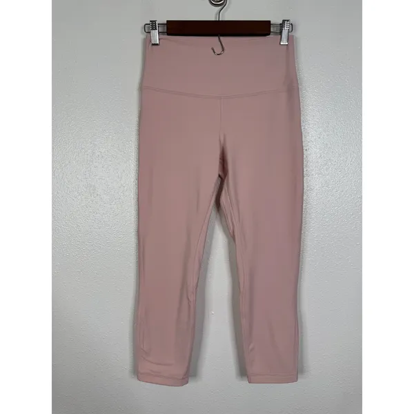 Lululemon Align High-Rise Crop 23 Pink Mist Nulu Yoga Leggings Size 8 - Image 4