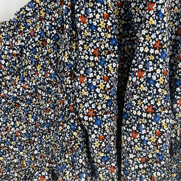 Elloh Multicolor Ditsy Floral Smocked 3/4 Puff Sleeve Tiered Midi Dress‎ Prairie - Image 12