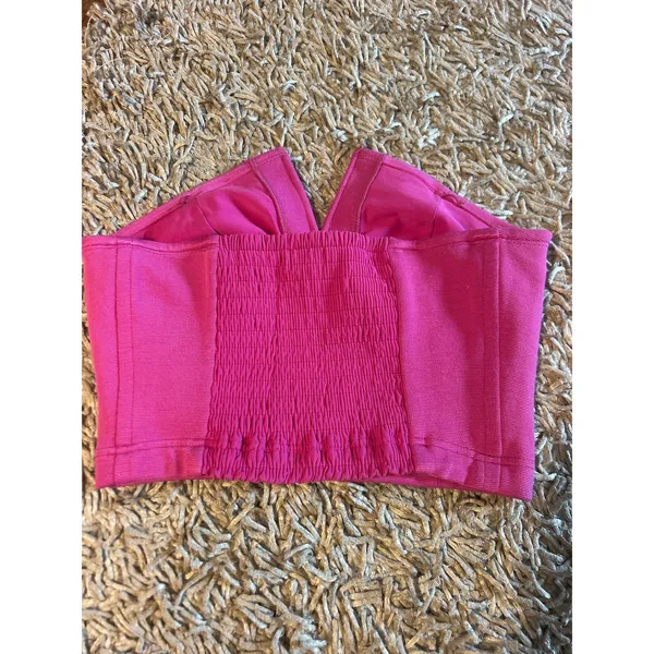 MAEVE Strapless V Wire Corset Top GORGEOUS COLOR Size Medium Tube Azalea Pink - Image 4