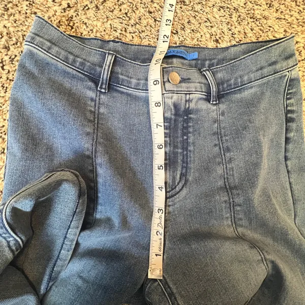 J McLaughlin Womens Size 2 Blue‎ Denim Flare Leg Jeans Split Hem - Image 5
