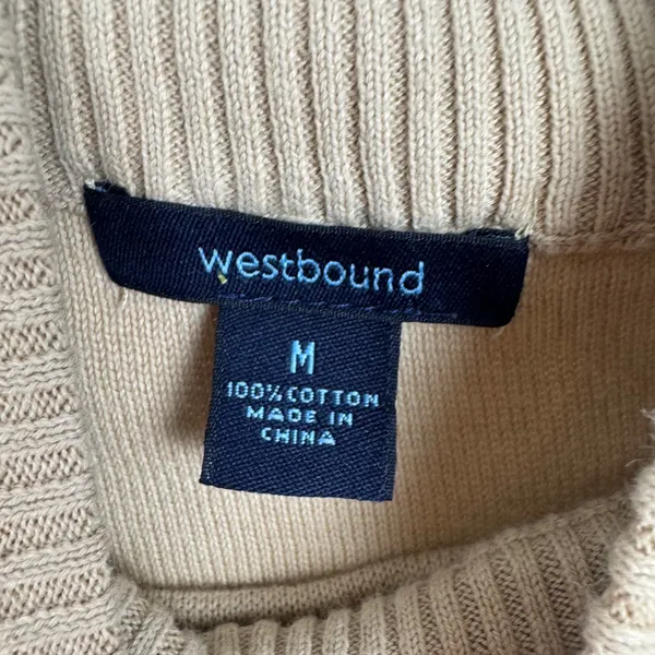 Westbound Light Tan Ribbed Sweater - Image 2