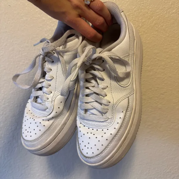Nike Court Vision Alta Platform Sneakers White Women’s Size 7 - Image 2