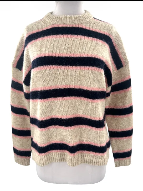 BODEN Fluffy Stripe Jumper sweater mohair wool‎ blend sz XS - Image 2