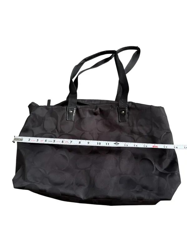 COACH Signature Black Getaway Weekender Shoulder Tote Bag w/ Pouch - Image 5