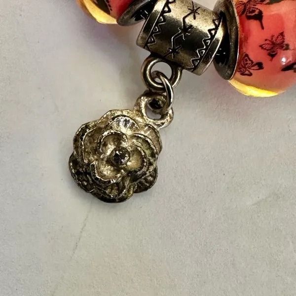 NRQ Avon pink heart tinkerbell rose charm bracelet - Image 5