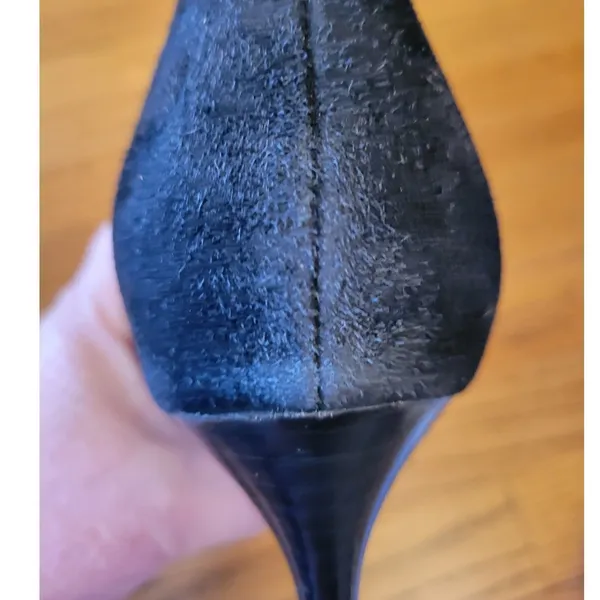 Cole Haan Black Suede Ankle Boots Spike Heel Slip On Party Night Out Witchy‎ - 6 - Image 6