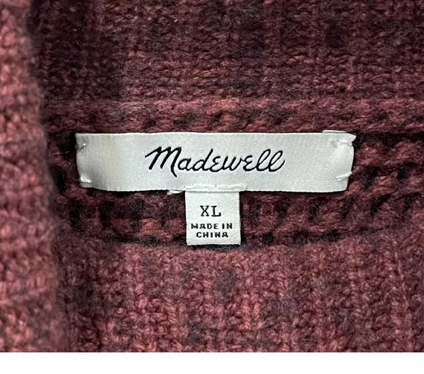 MADEWELL Burgundy Side-Button Turtleneck Sweater - Image 6