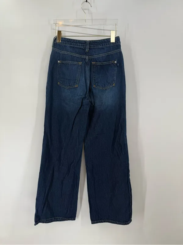 Anthropologie dark wash wide leg jeans size 26 - Image 2
