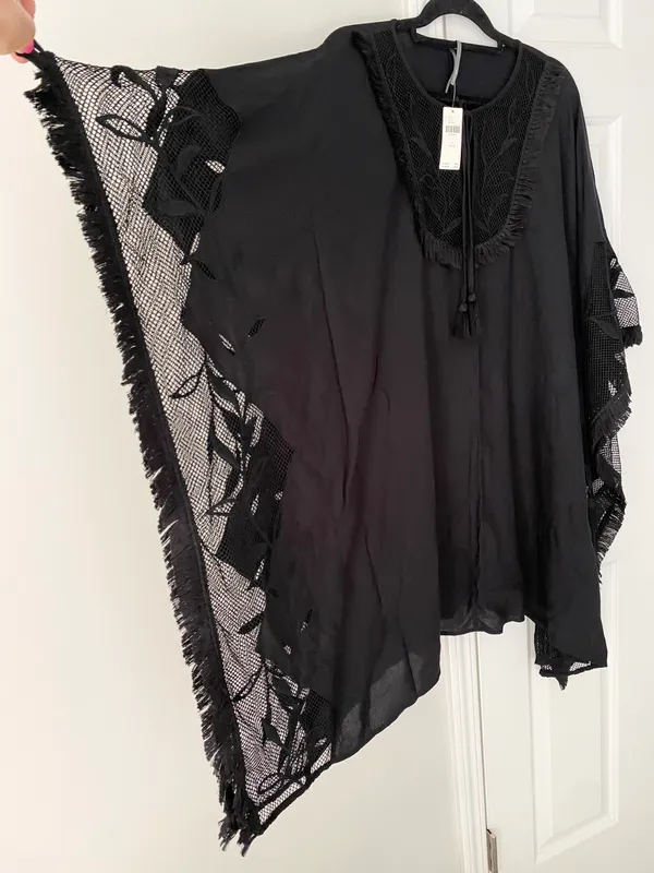 Embroidered Kimono Style Dress/ Cover-Up, Size XS/S - Image 10