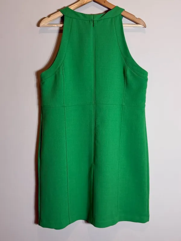 Boden Sleeveless Mini Shift Dress Women's 8R Kelly Green Preppy Cocktail Career - Image 10