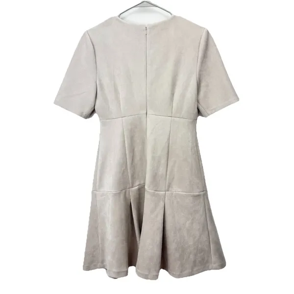 Calvin Klein Faux Suede Fit And Flare Dress‎ Size 6 - Image 5