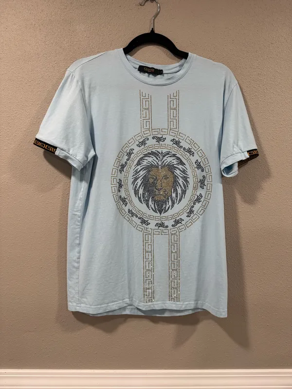 Giannii Bedazzled Tshirt Blue Size L - Image 2