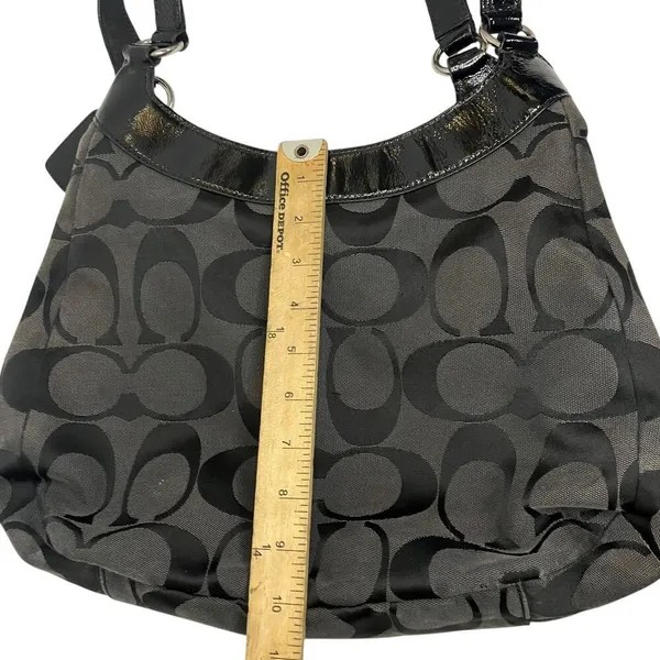 Coach Soho Signature Black Large Hobo Shoulder Bag E1271-F19251 - Image 9