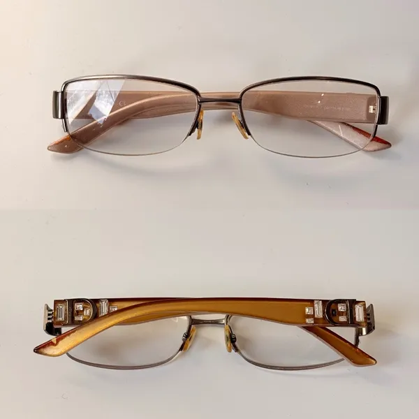Christian Dior RARE Gold Baguette Jeweled CD3706 NLY 135 Eyeglasses Bella‎ Hadid - Image 2