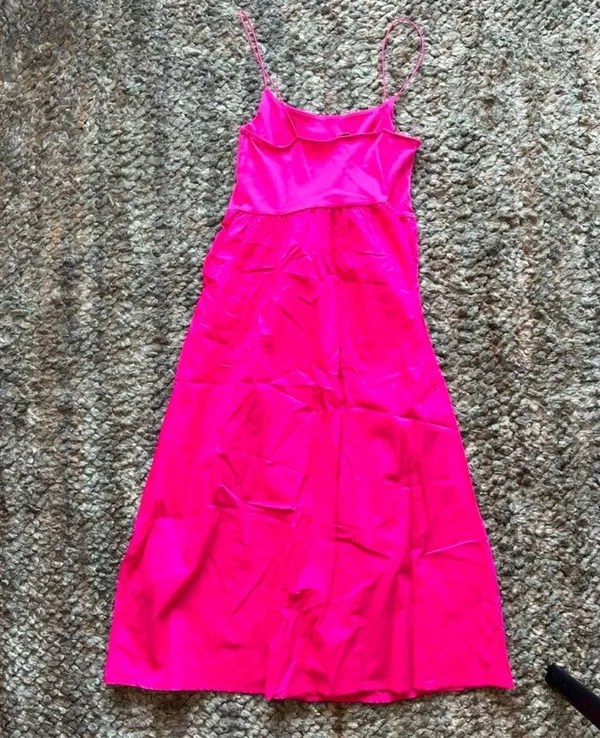 fuchsia pink combination dress - Image 8
