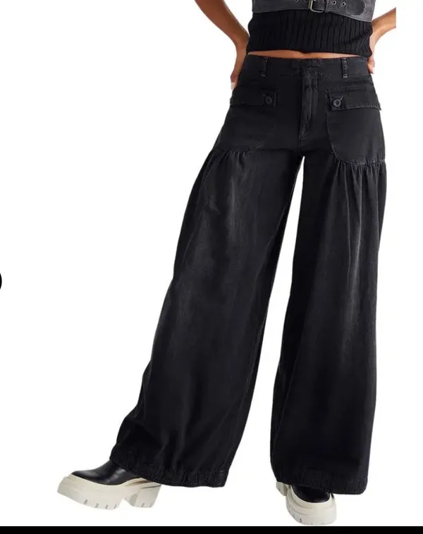 NWT FREE PEOPLE Lotus Balloon Jeans - Image 8