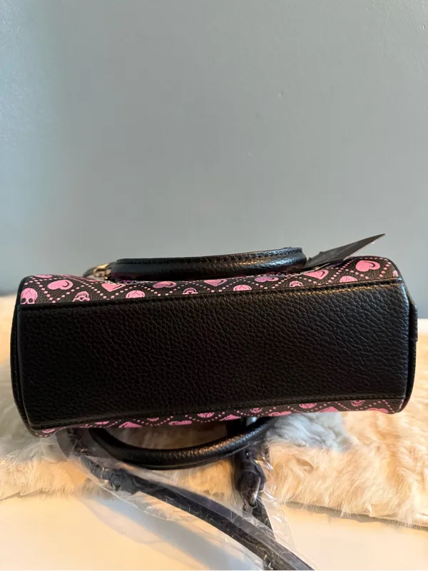 Ed Hardy Vegan Leather Skull Satchel Crossbody - Image 8