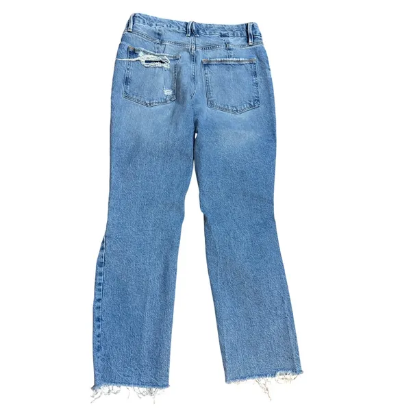 Good American High Rise Distressed Straight Leg Jeans sz‎ 8 - Image 2
